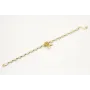 Pulsera cadena margaritas blancas y amarillas con 