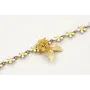 Pulsera cadena margaritas blancas y amarillas con 