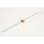 Pulsera cadena margaritas blancas y amarillas con 