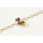 Pulsera cadena margaritas blancas y amarillas con 