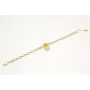 Pulsera cadena margaritas blancas y amarillas con 