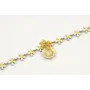 Pulsera cadena margaritas blancas y amarillas con 