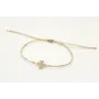 Pulsera hilo macramé metálico dorado pálido con tu