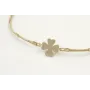 Pulsera hilo macramé metálico dorado pálido con tu