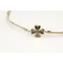 Pulsera hilo macramé rosa maquillaje con tubitos a
