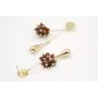 Pendientes irregulares con perno disco dorado con 