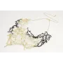 Collar ramas de coral en color negro y oro mate re