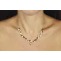 Collar ramas de coral en color negro y oro mate re