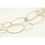 Collar cadena doble ovalo dorada rematada con disc