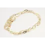 Collar cadena doble eslabón rugoso y liso dorado c