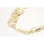 Collar cadena doble eslabón rugoso y liso dorado c