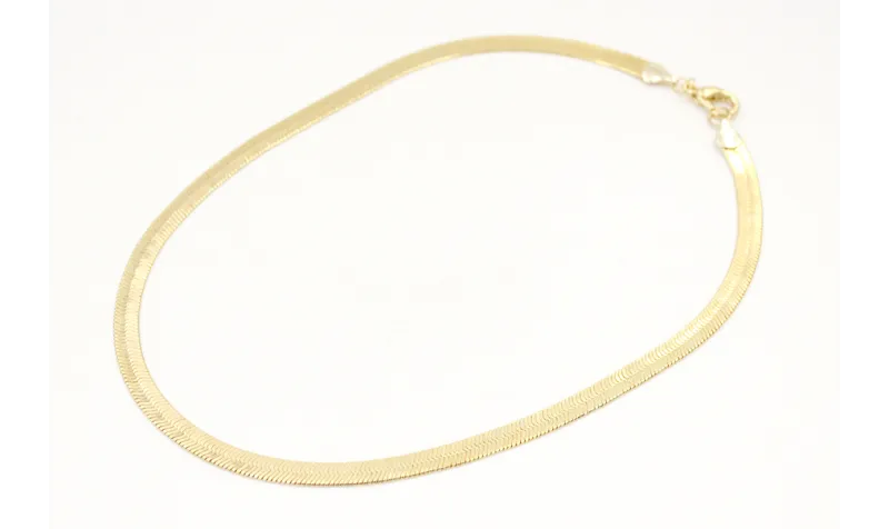Collar cadena serpiente dorada con cierre mosquetó
