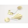 Pendientes perno disco oro mate con colgante trian
