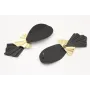 Pendientes ovalo doblado esmalte negro con triángu