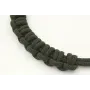 Collar cordón retorcido verde inglés con nudo medi
