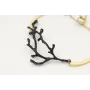 Pulsera semirrigida oro mate con rama de coral esm