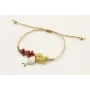 Pulsera hilo dorado pálido con nuedo serpiente, ca
