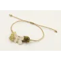 Pulsera hilo dorado pálido con nuedo serpiente, ma