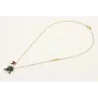 Collar cadena microbolas dorado mate, colgante ran