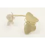 Pulsera rigida con mariposa grande dorada mate y 2