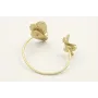 Pulsera rigida con mariposa grande dorada mate y 2