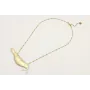 Collar cadena micro esmalte verde con colgante paj