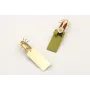 Pendientes perno cigarra esmalte marrón, colgante 