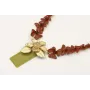 Collar cadena micro esmalte verde, colgante rectan