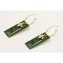 Pendientes aro rematado con bola dorado mate, caol