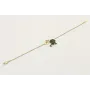 Pulsera cadena bolas esmaltada pistacho en el cent