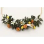 Collar rigido con hojas de miyuki verde oscuro, li