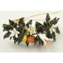 Pulsera rigida con hojas de miyuki verde oscuro, l