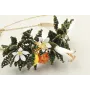 Pulsera rigida con hojas de miyuki verde oscuro, l
