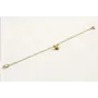 Pulsera cadena ovalos dorado mate con colgante abe