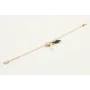 Pulsera cadena ovalos dorado mate con colgante col