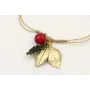 Pulsera hilo dorado palido con nudo serpiente, man