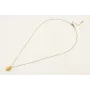 Solitario cadena eslabón dorado con limón esmaltad