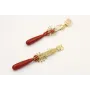 Pendientes largos cadena tira dorado mate, cigarra