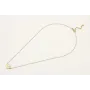 Solitario de cadena con perlas y colgante ojo con 