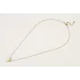 Solitario de cadena con perlas y colgante ovalo co