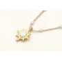 Solitario de cadena con perlas y colgante estrella