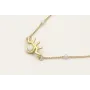 Solitario de cadena con perlas y colgante ojo pest