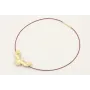 Collar acero espiral granate colgante aguila dorad