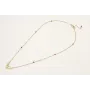 Collar cadena micro bola dorada mate y corales int