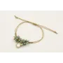 Pulsera hilo dorado palido con colgante colgante o