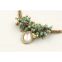 Pulsera hilo dorado palido con colgante colgante o