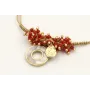 Pulsera hilo dorado palido con colgante disco dora