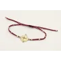 Pulsera hilo granate con tubitos aplastados y entr