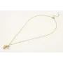 Solitario cadena micro bolas dorado mate con colga