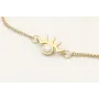 Pulsera cadena eslabón plana dorada mate con entre